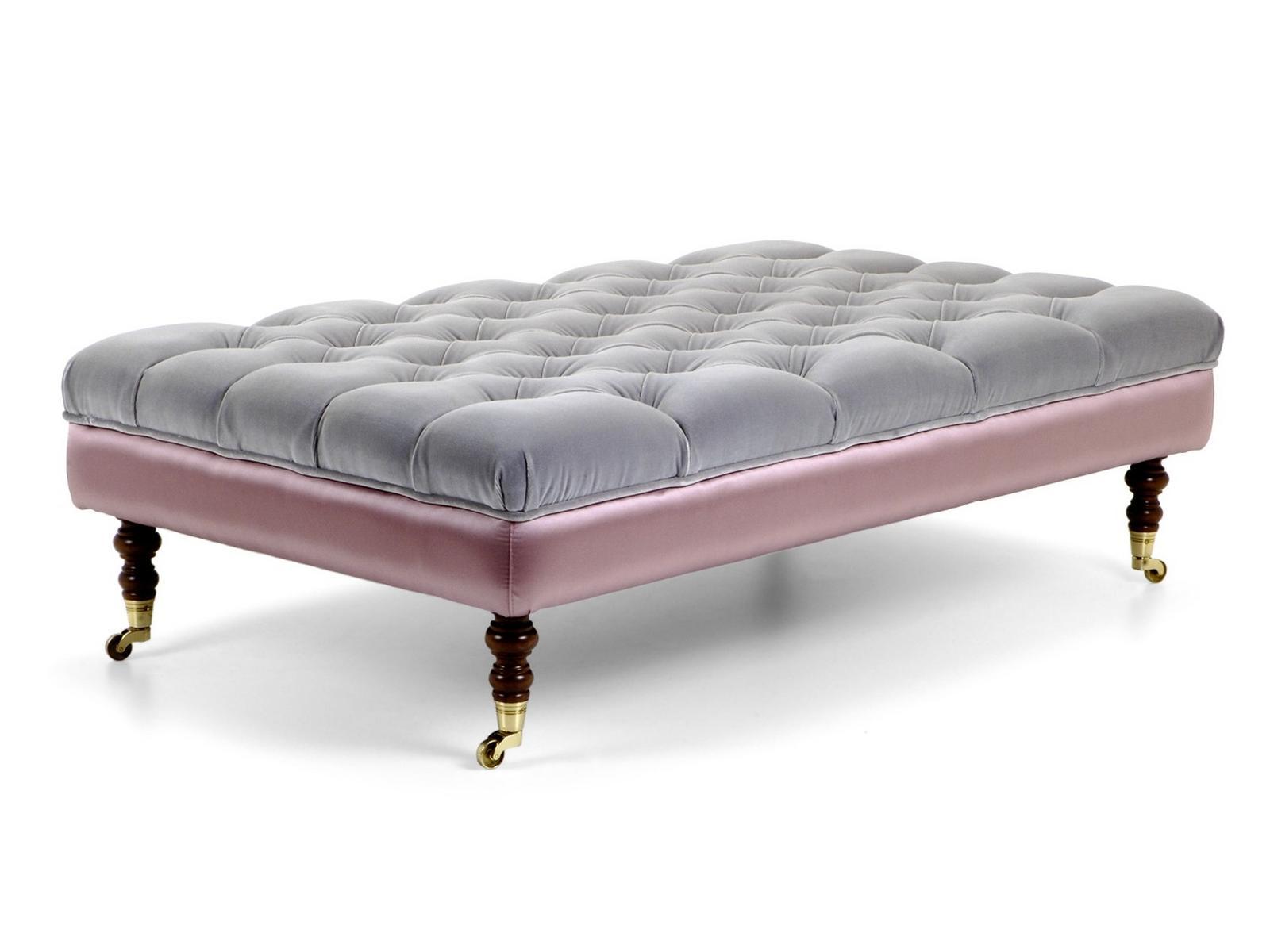 ALONSO Leather pouf / footstool