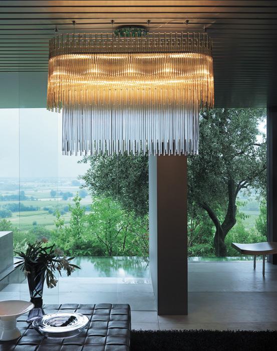 DIADEMA SP O2 Glass chandelier