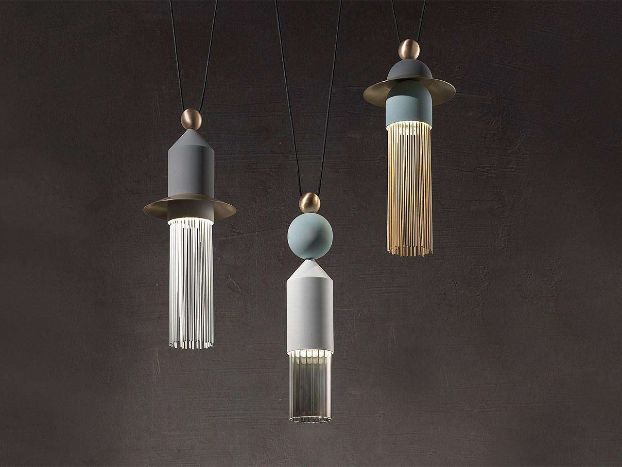 NAPPE C3 LED painted metal pendant lamp