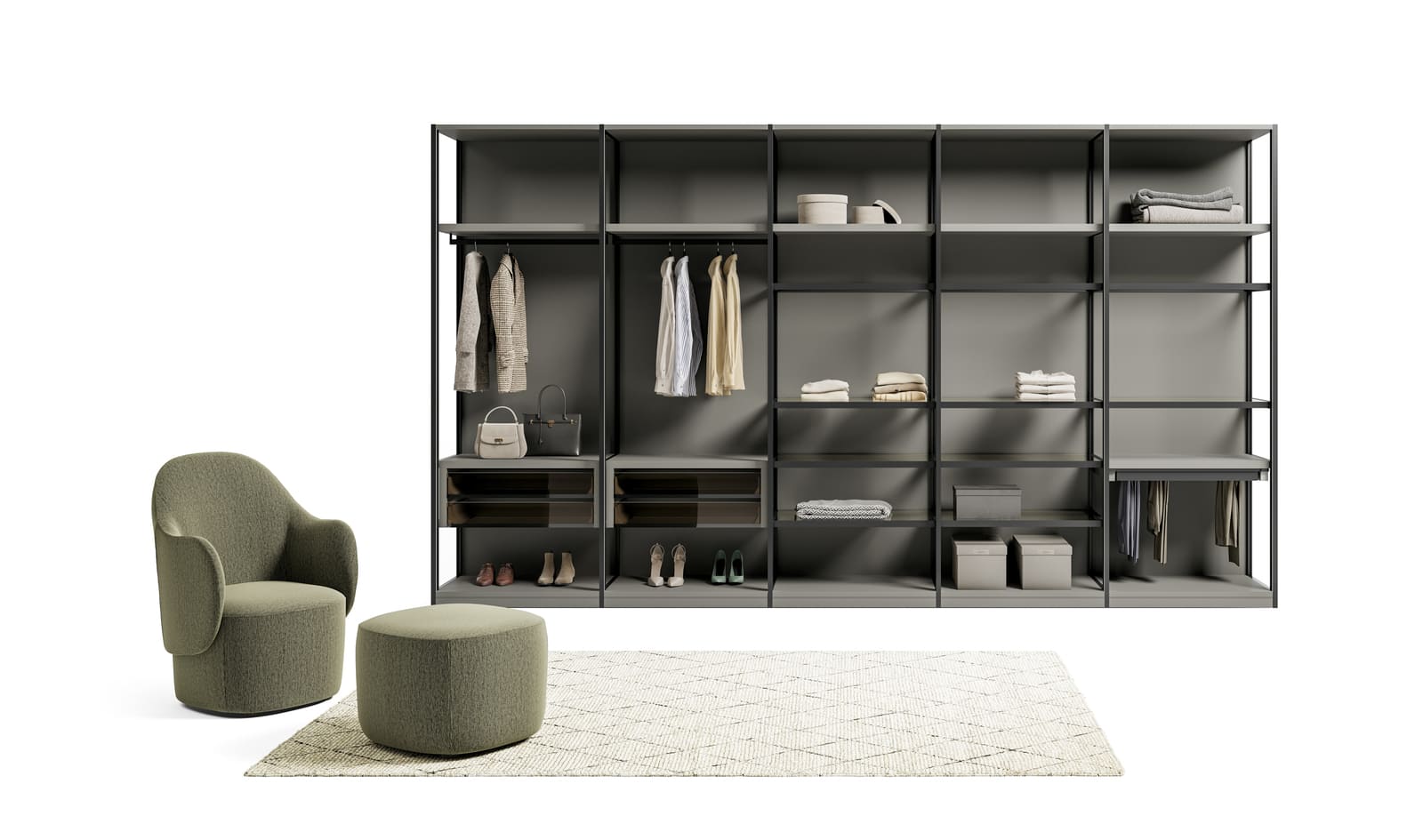 SCENA Modular melamine closet