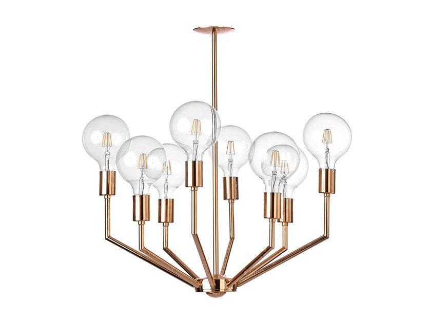 ERCULE 557/8 Polished copper chandelier