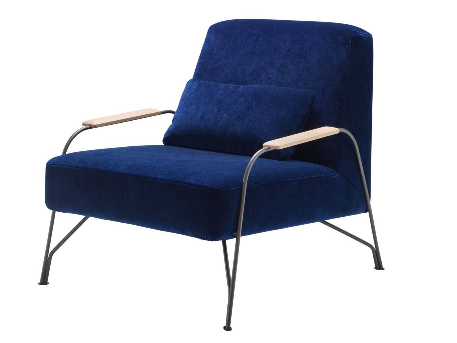 HUMPHREY Fabric armchair with armrests
