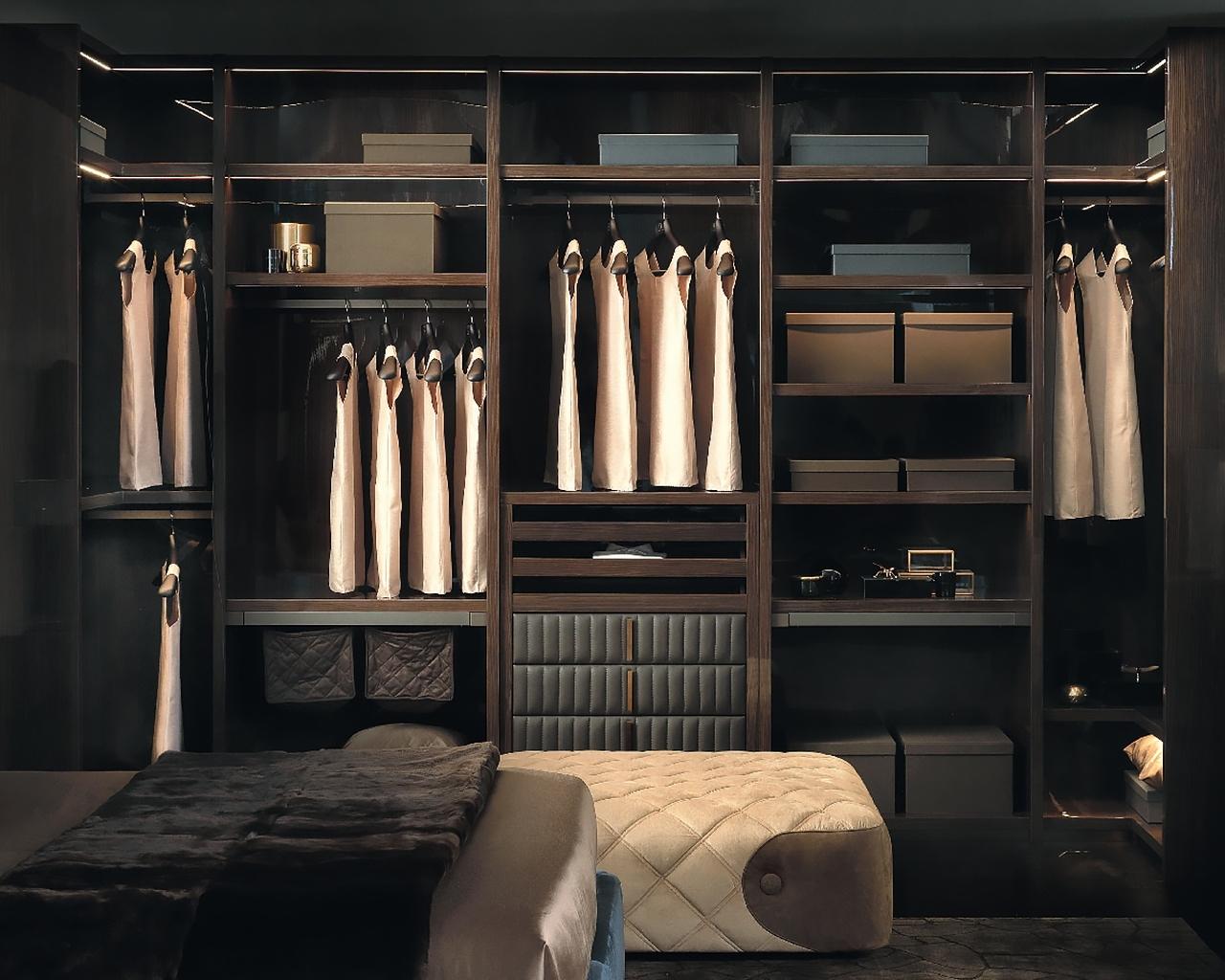 BYTHEWAY Modular wood walk-in closet