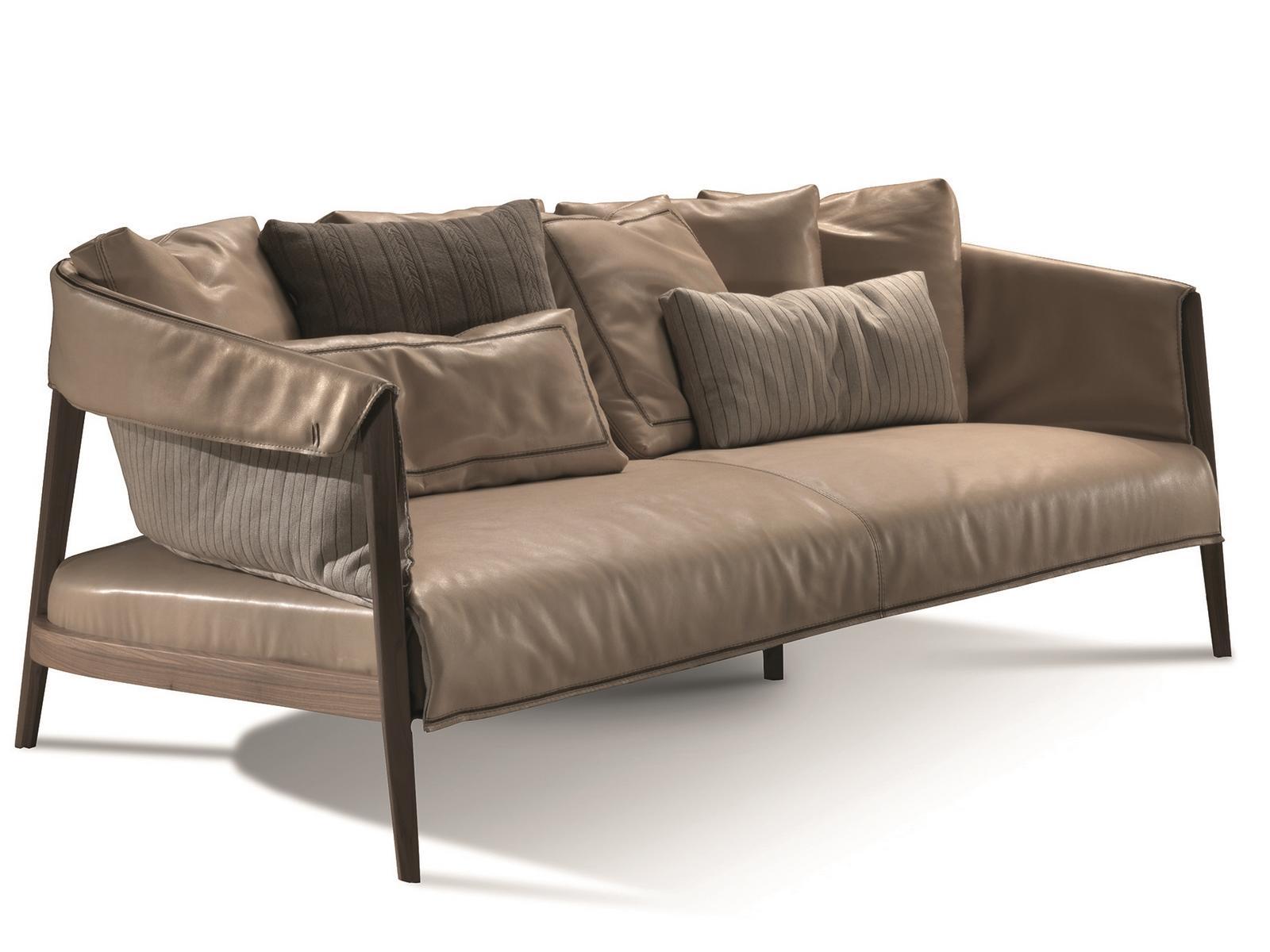 BURTON 3 seater leather sofa