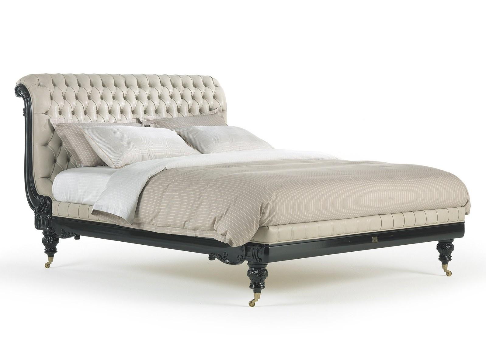 ALLISTER Double bed with tufted headboard