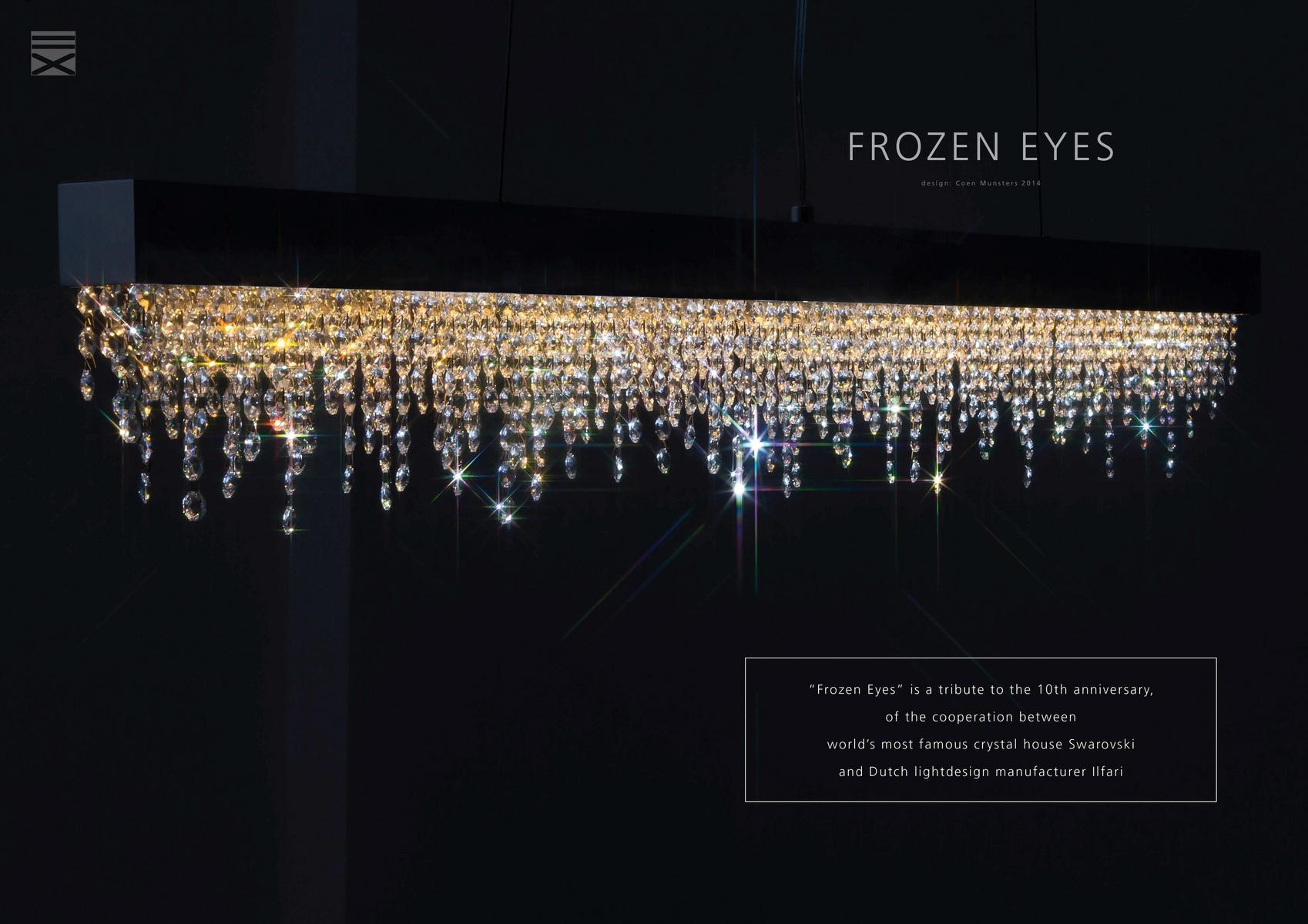 FROZEN EYES HXL CXL Direct light metal pendant lamp with Swarovski® Crystals