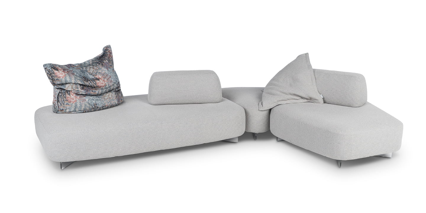 CREMINO Modular sofa with moveable backrests and versatile configurations, providing flexible comfort and Italian-inspired design aesthetics for innovative living spaces.