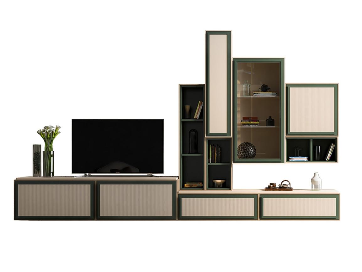 PR.864.4 Sectional wooden TV wall system PR.864.4 Sectional wooden TV wall system