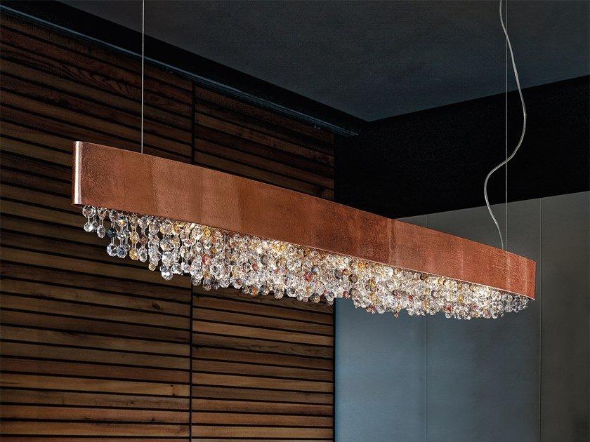 OLÁ S4 OV 100 LED painted metal pendant lamp with crystals