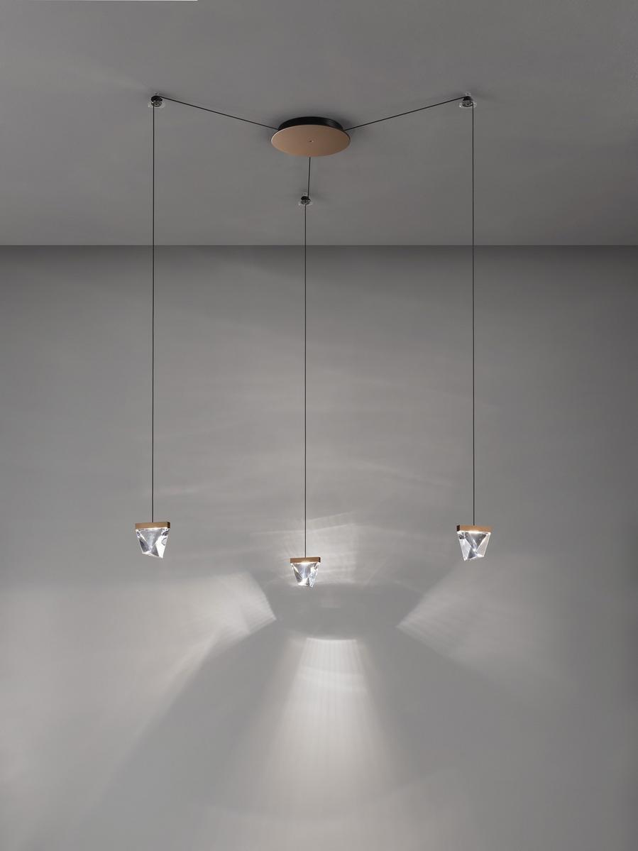 TRIPLA 3 SPOTS LED crystal pendant lamp