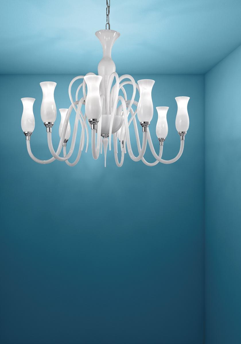 TEODATO Blown glass chandelier