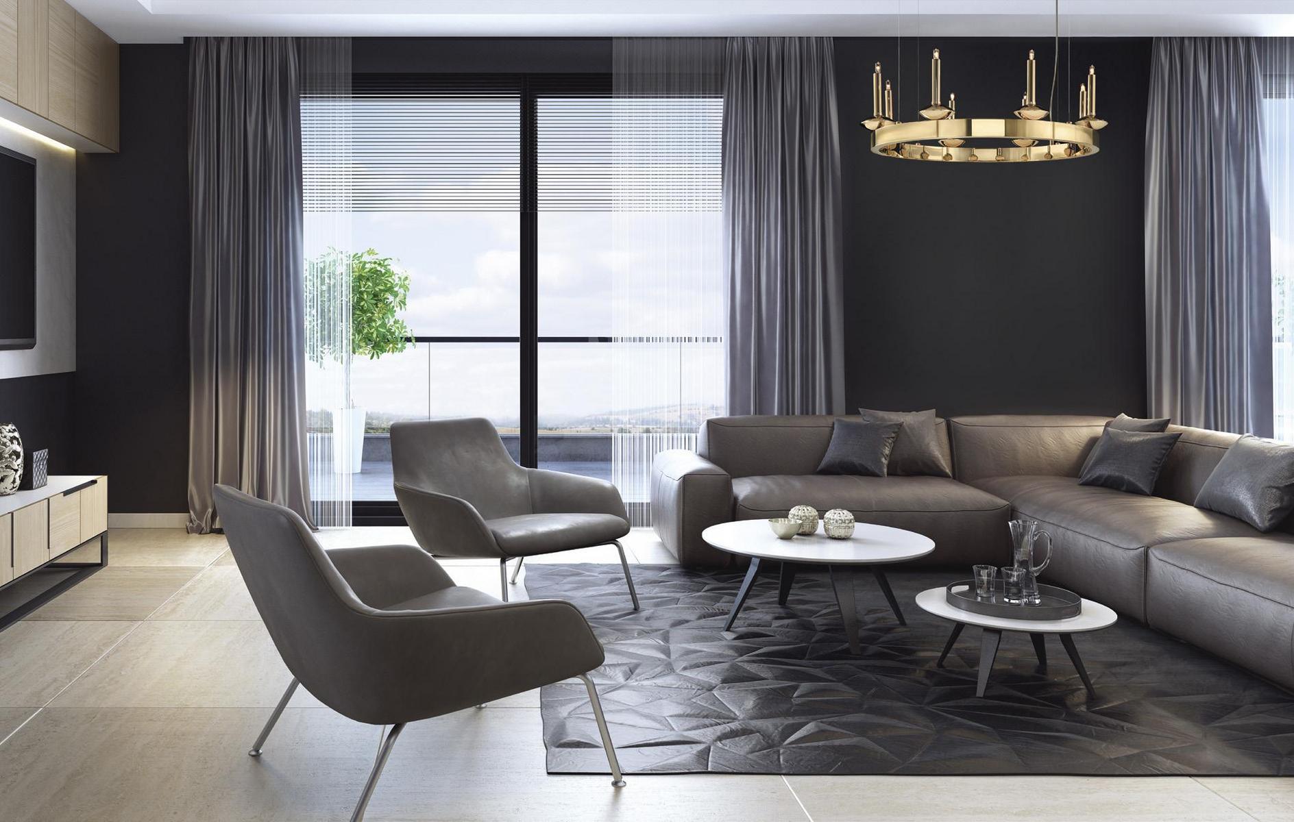 SHARON Indirect light brass chandelier