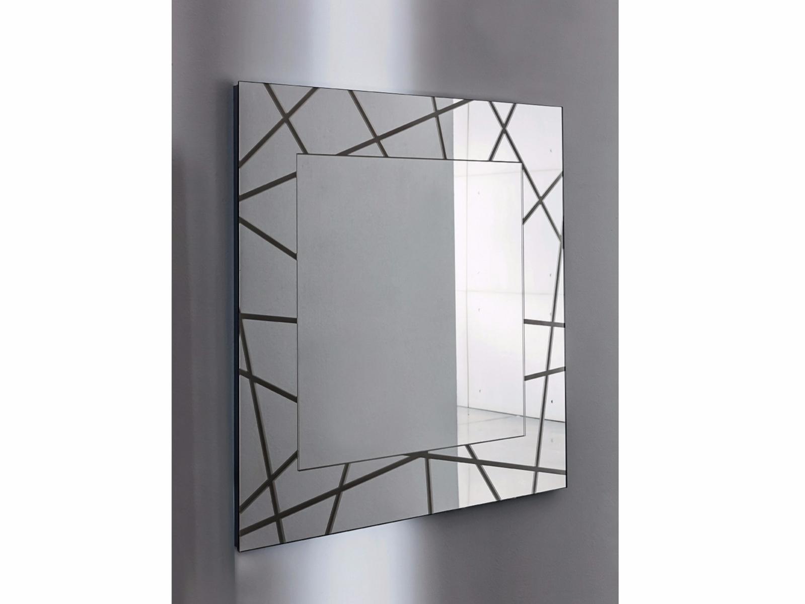 SEGMENT Square wall-mounted framed mirror