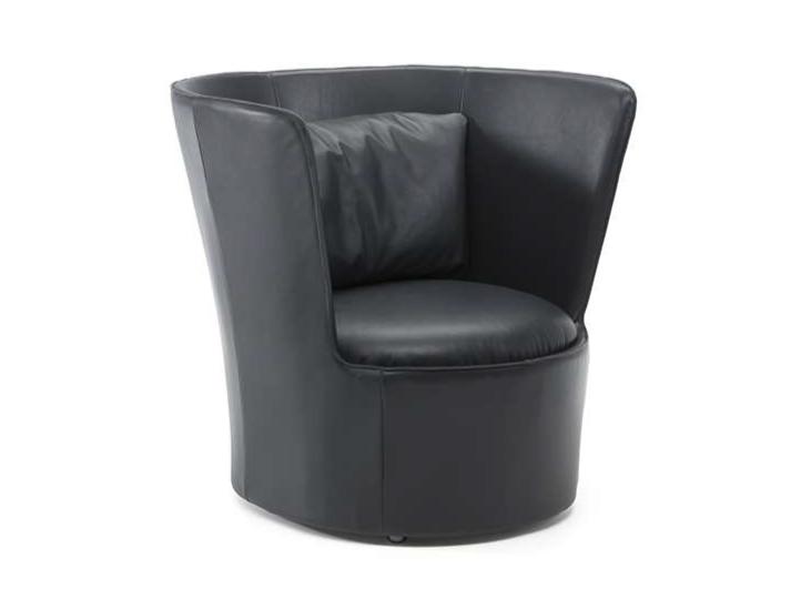 CAPE Leather armchair with armrests