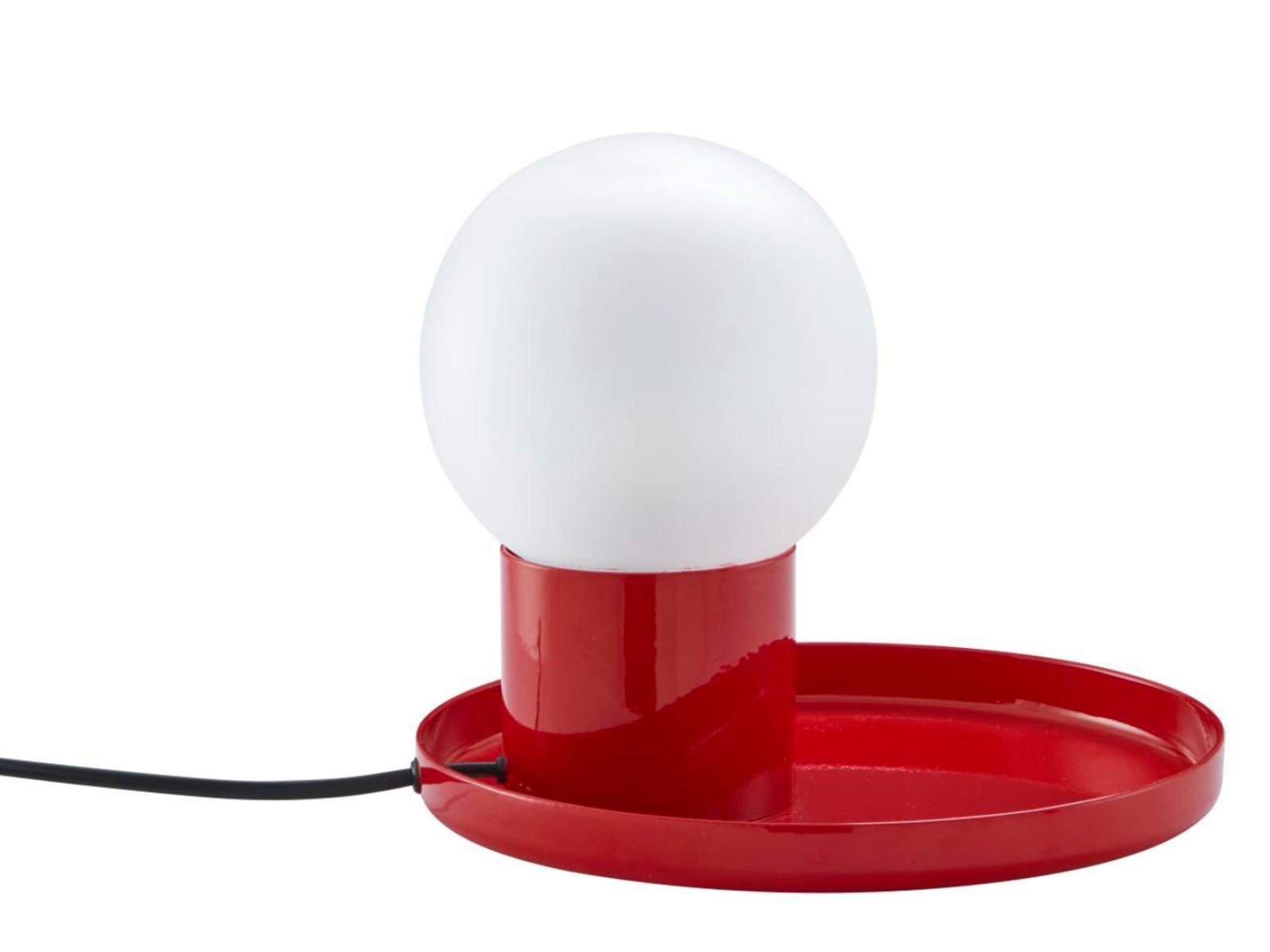 COUPOLE Metal table lamp and glass shade