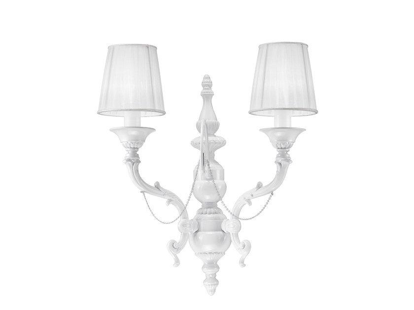 GINEVRA 859/A2 White lacquered wall light with shades