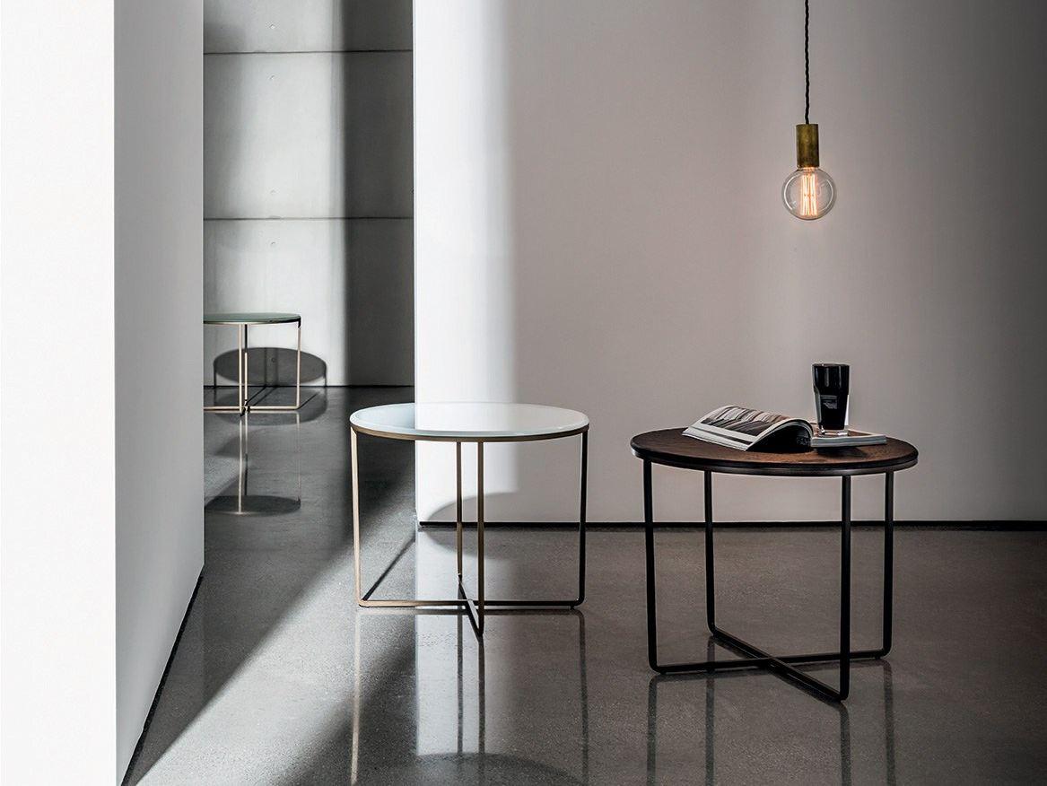 PIKTOR Round glass coffee table