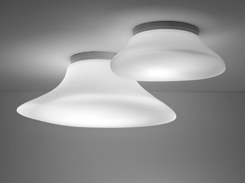 LUMI MYCENA Halogen fluorescent glass ceiling lamp LUMI MYCENA Halogen fluorescent glass ceiling lamp