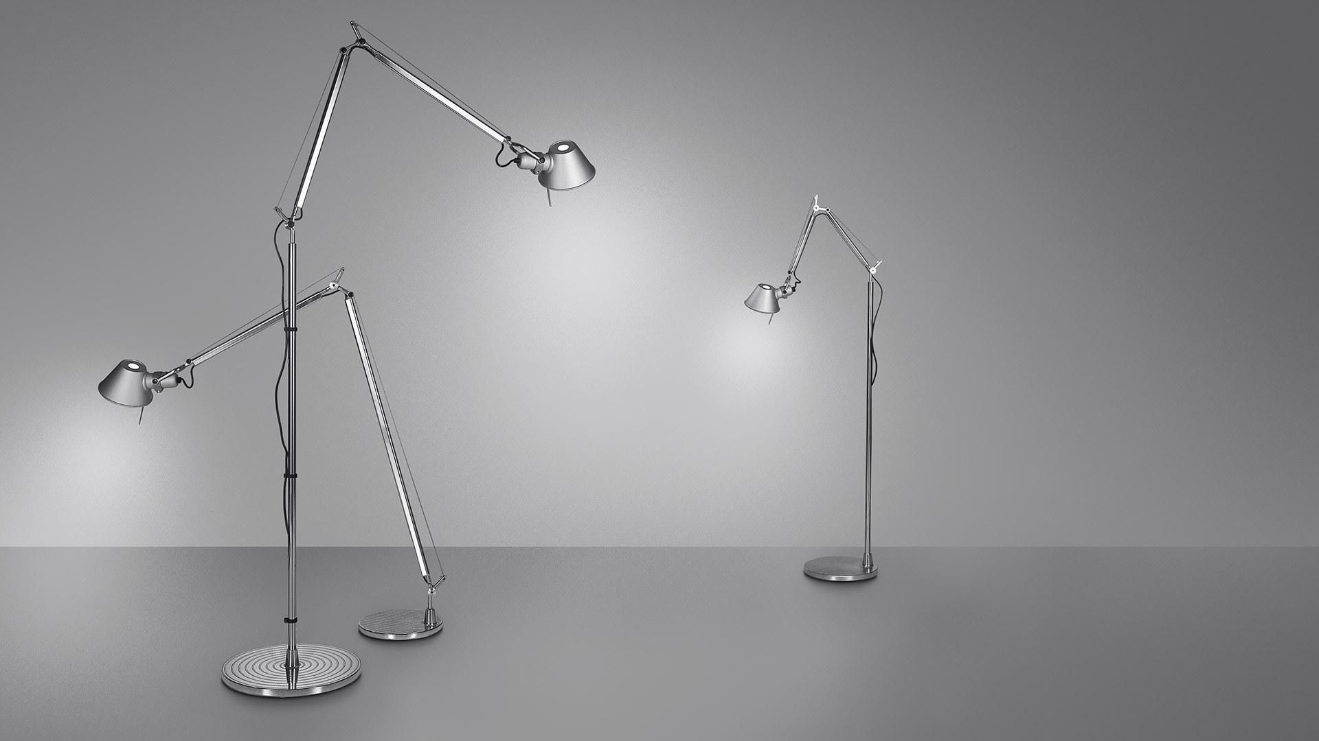 TOLOMEO MICRO FLOOR Adjustable aluminium floor lamp