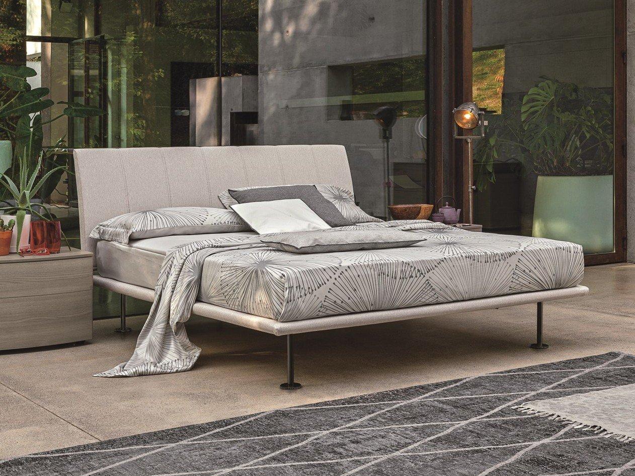 SEVEN Upholstered fabric double bed