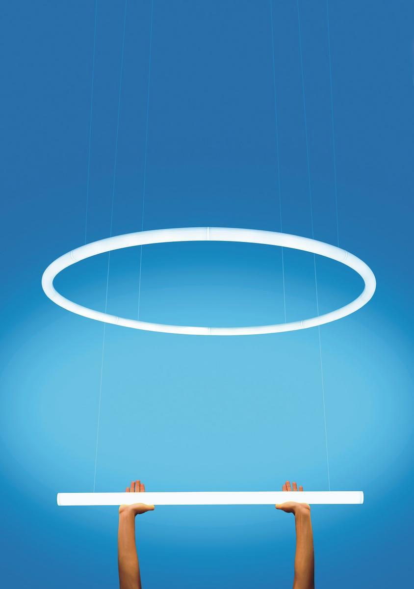 ALPHABET OF LIGHT CIRCULAR LED methacrylate pendant lamp