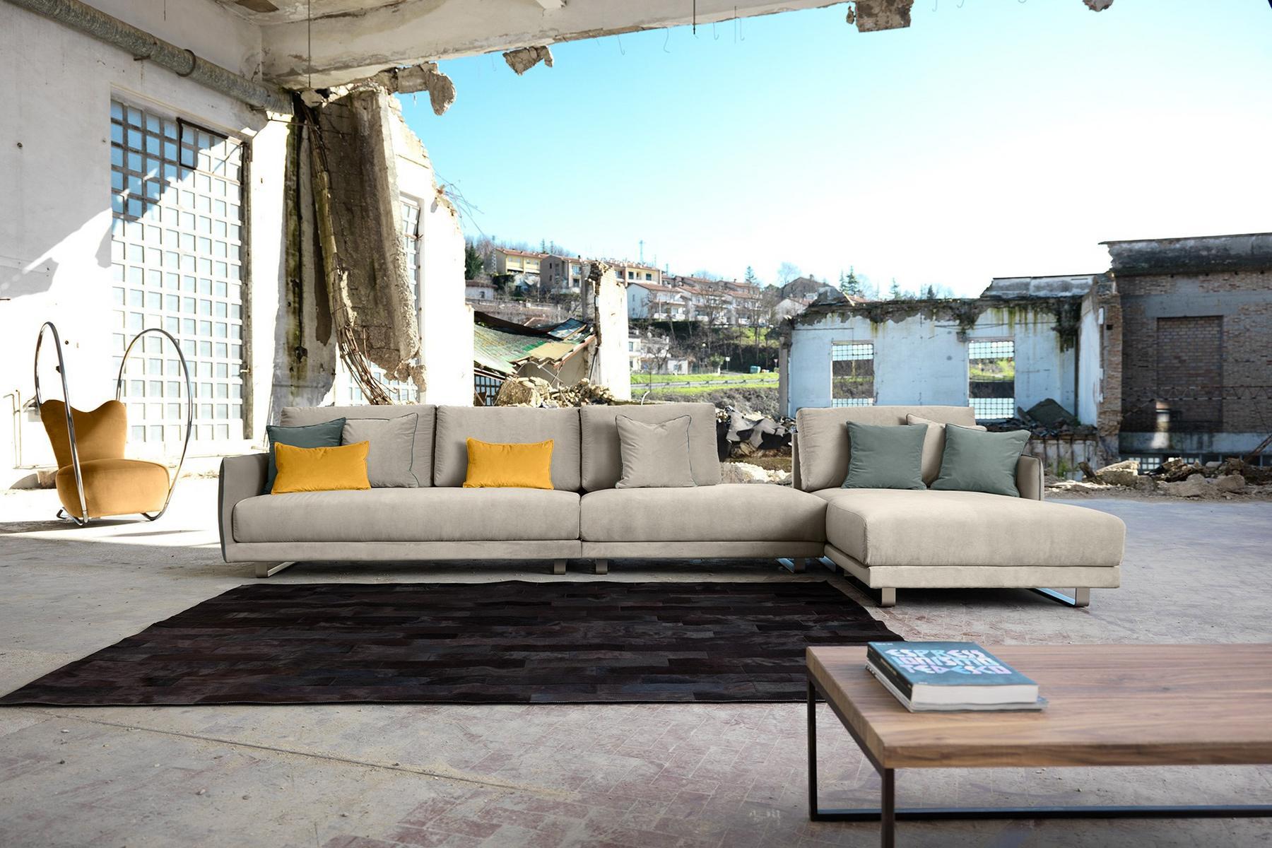 ARAKI Fabric sofa with chaise longue