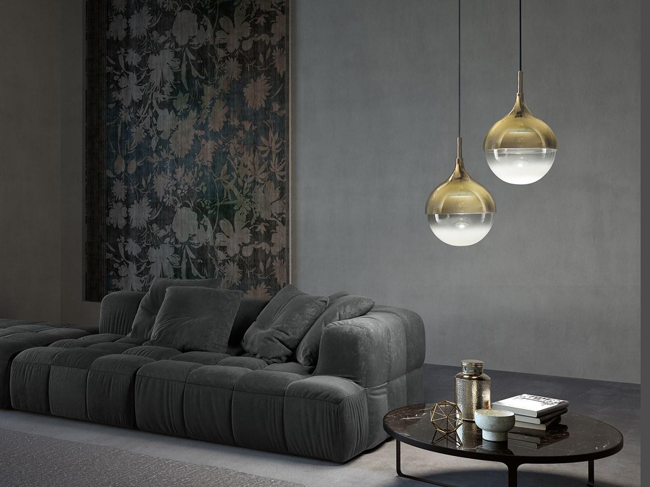 CORA LED blown glass pendant lamp