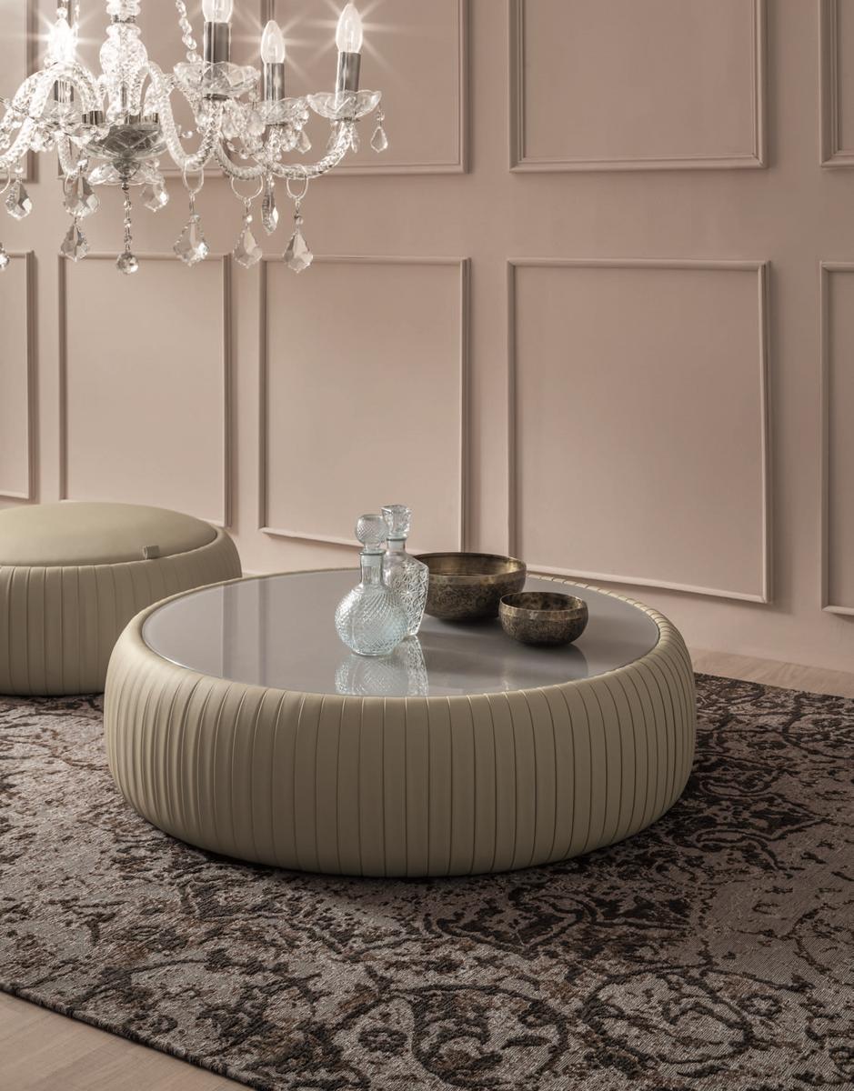 PLISSÈ Low Eco-leather coffee table