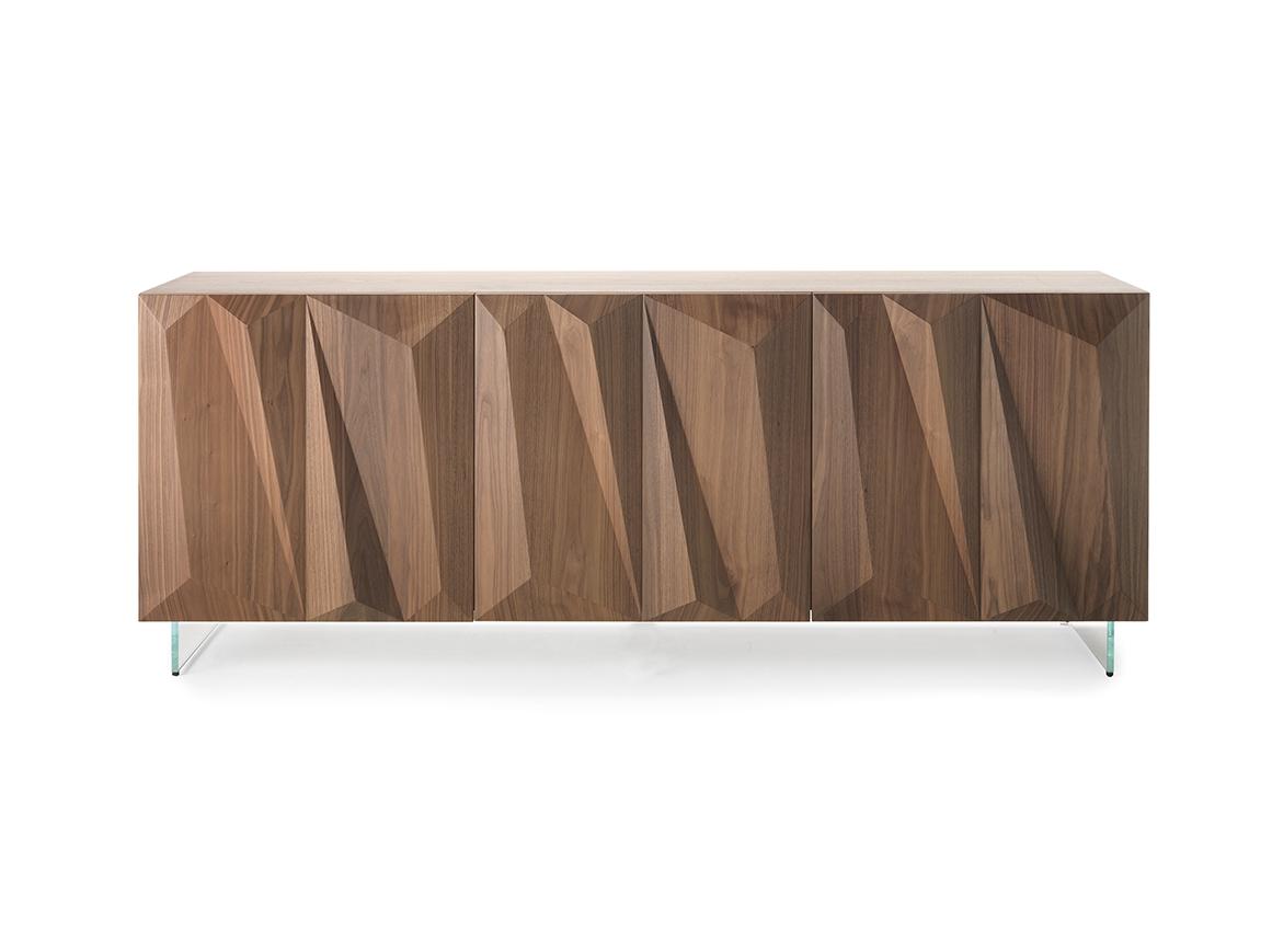 QUARTZ Wooden sideboard with integrated lighting