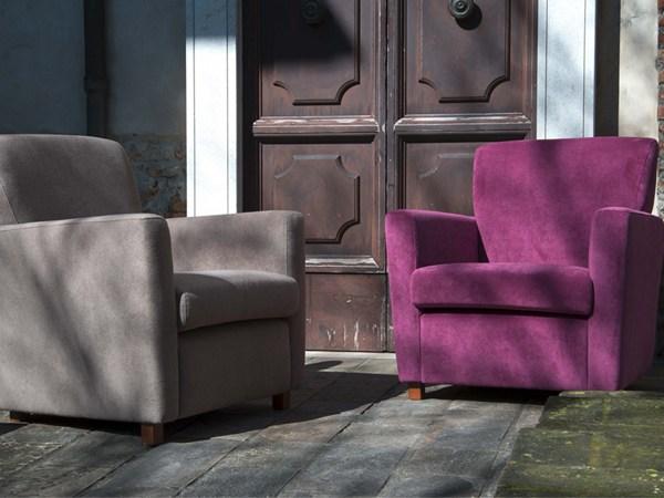 BLANCA Upholstered fabric lobby chair