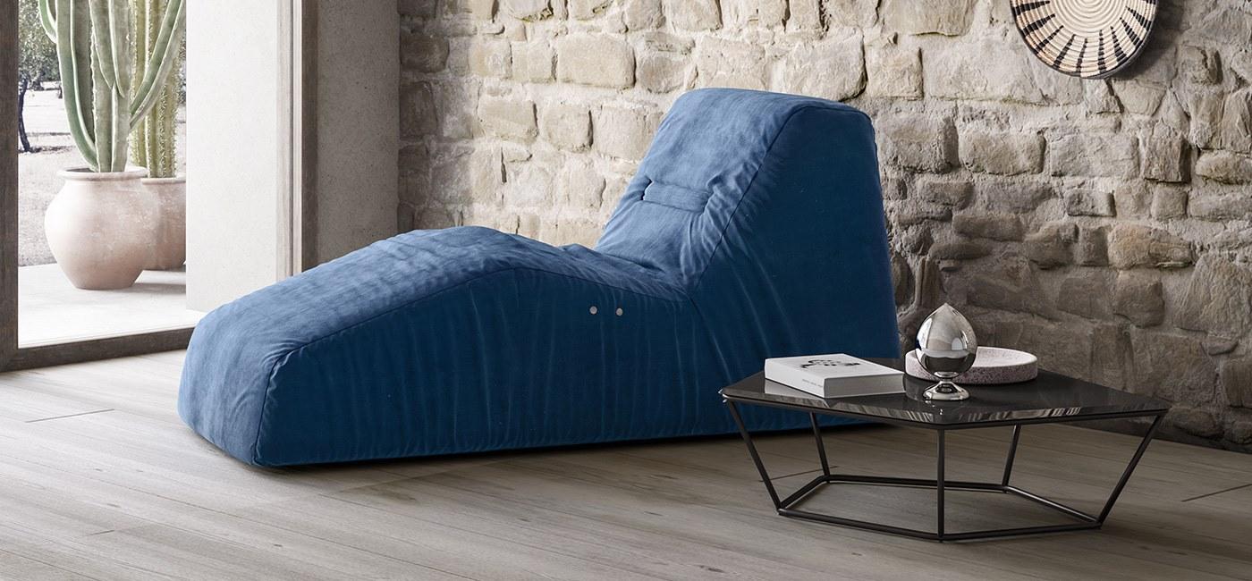 SLEEPING ARGO Upholstered fabric Chaise longue