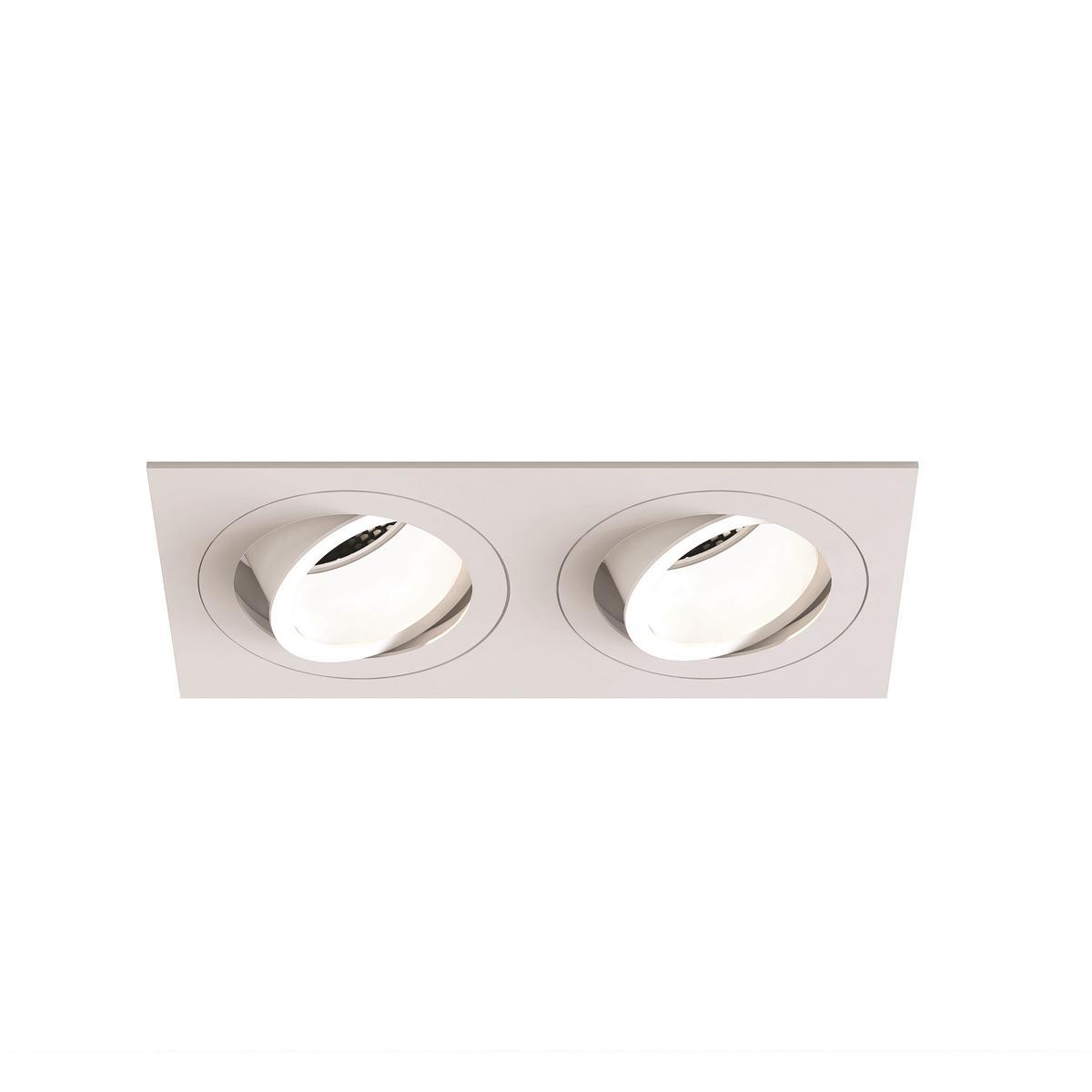 PINHOLE SQUARE TWIN ADJUSTABLE LED adjustable recessed metal spotlight