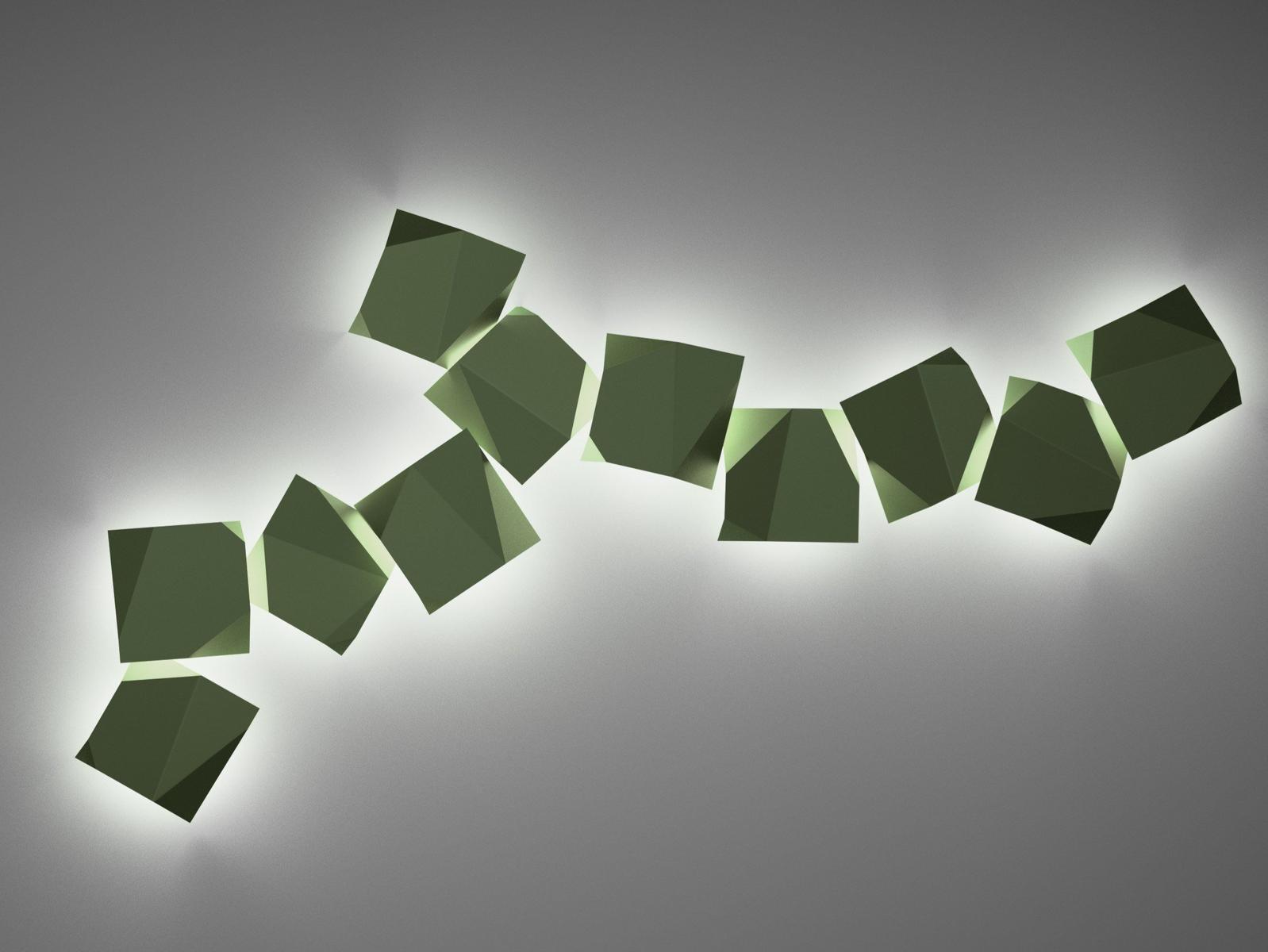 ORIGAMI Polycarbonate Outdoor wall Lamp