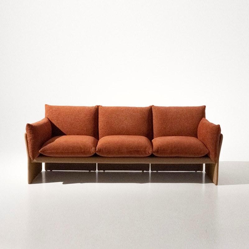 FARFALLE 3 seater cotton and microfiber sofa