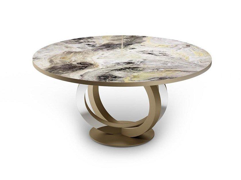 GALASSIA Round Marble glass dining table