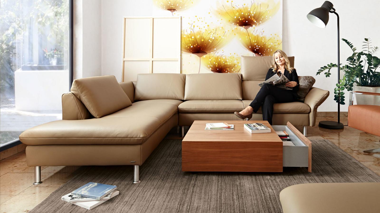 VITTORIA Modular leather sofa