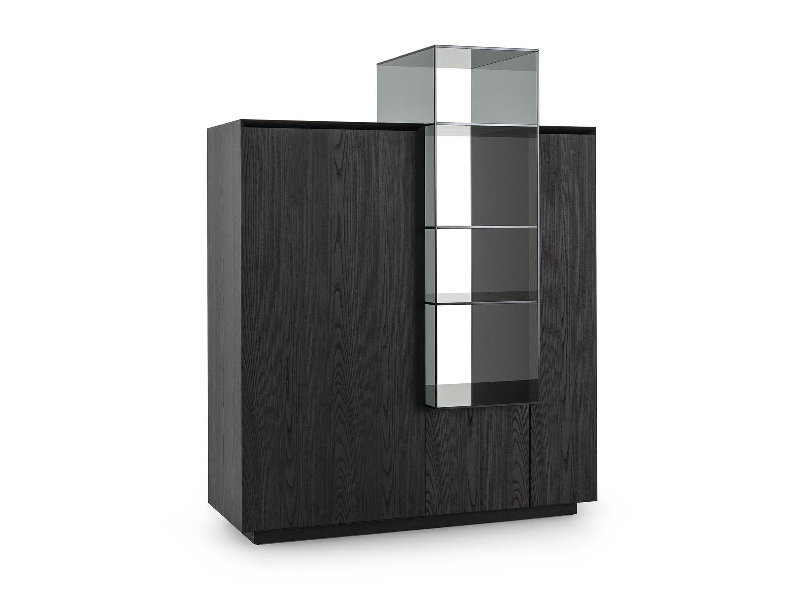 THECA Wooden highboard with doors