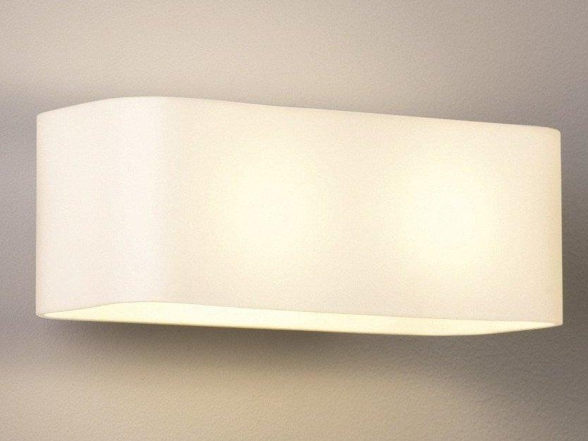 OBROUND Opal glass wall light