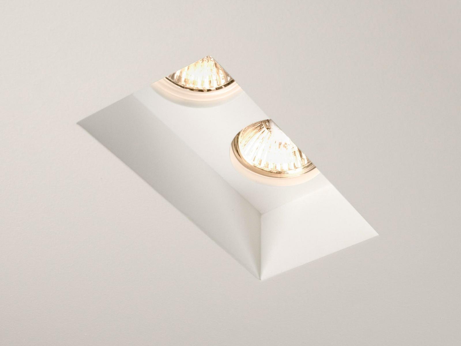 BLANCO TWIN LED multiple recessed plaster spotlight