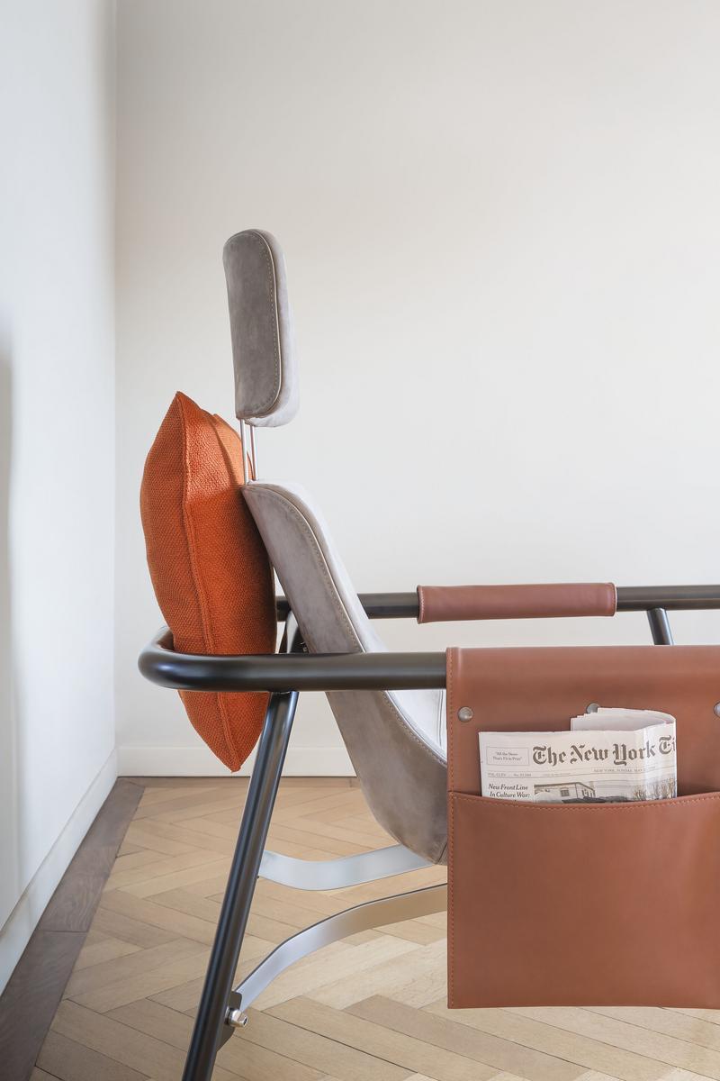 EDDY UP High-back Eco-leather armchair