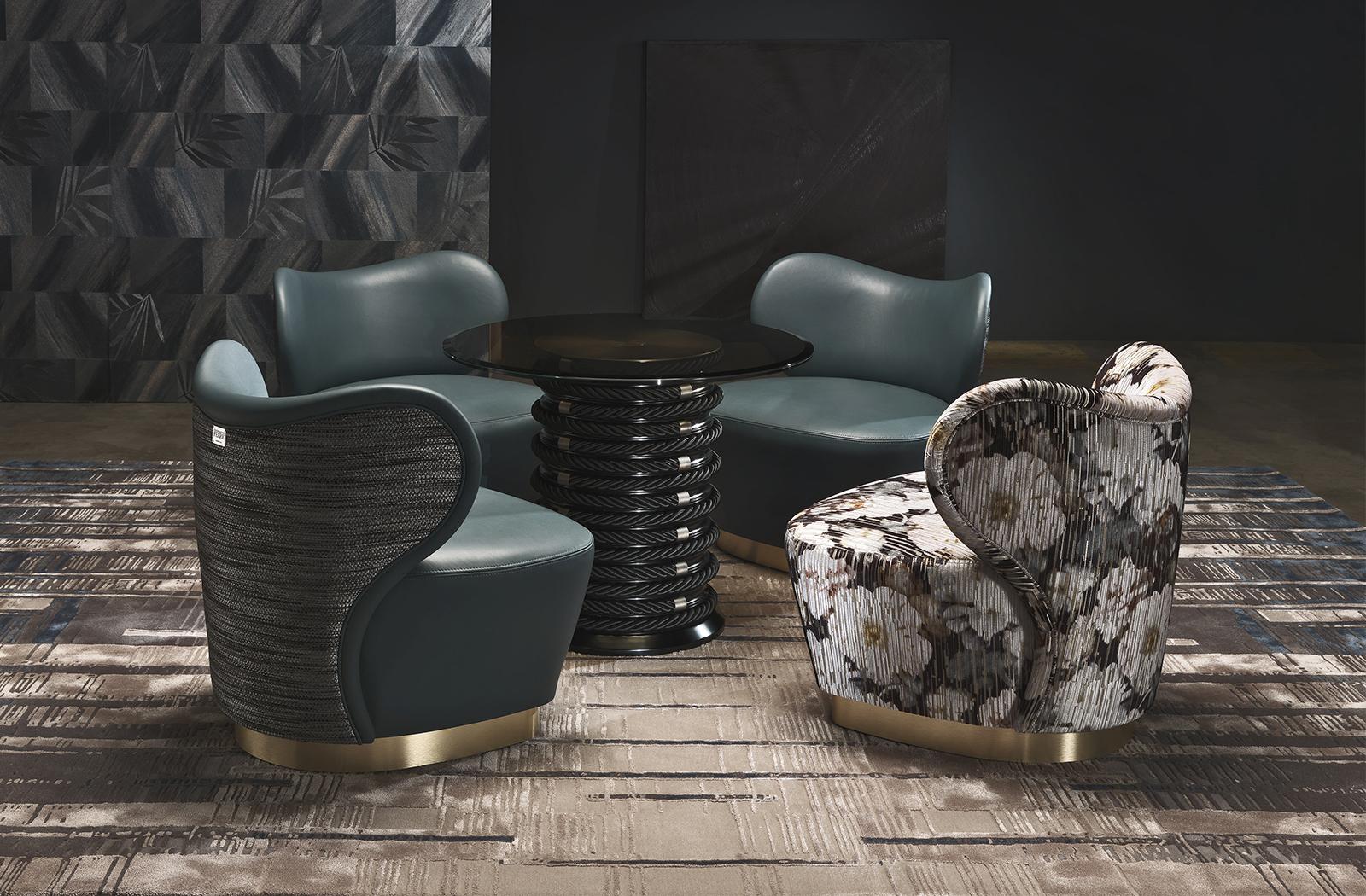 BAGLIONI Leather easy chair
