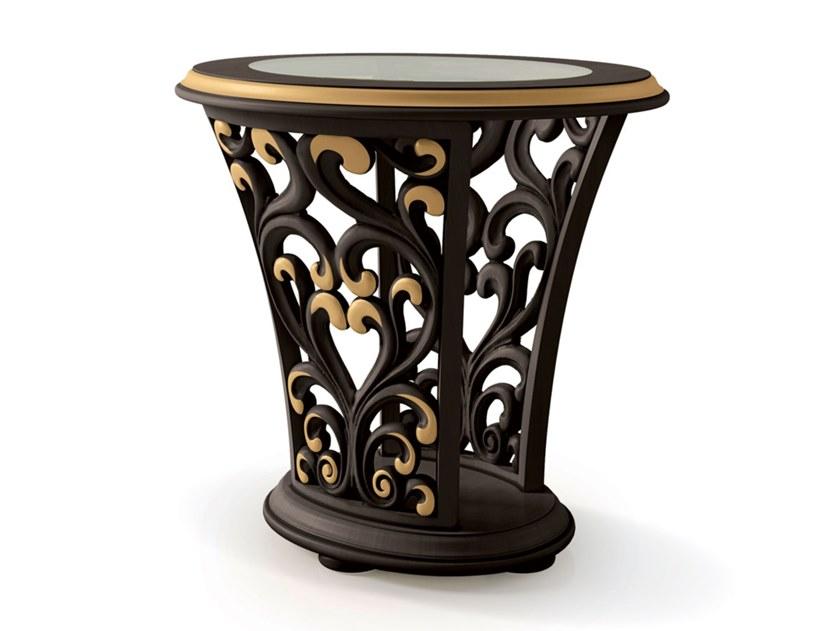 6130 Oval wooden high side table