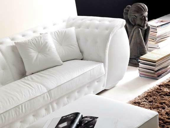 LAPO-QUILT 3 seater leather sofa