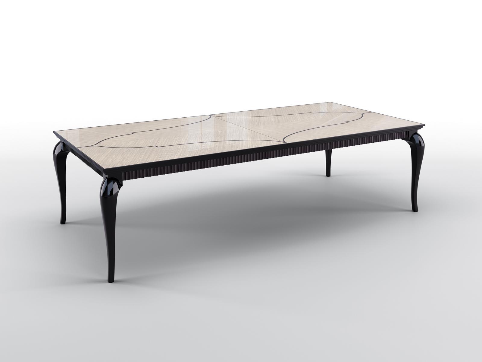 MANHATTAN Extending rectangular walnut table