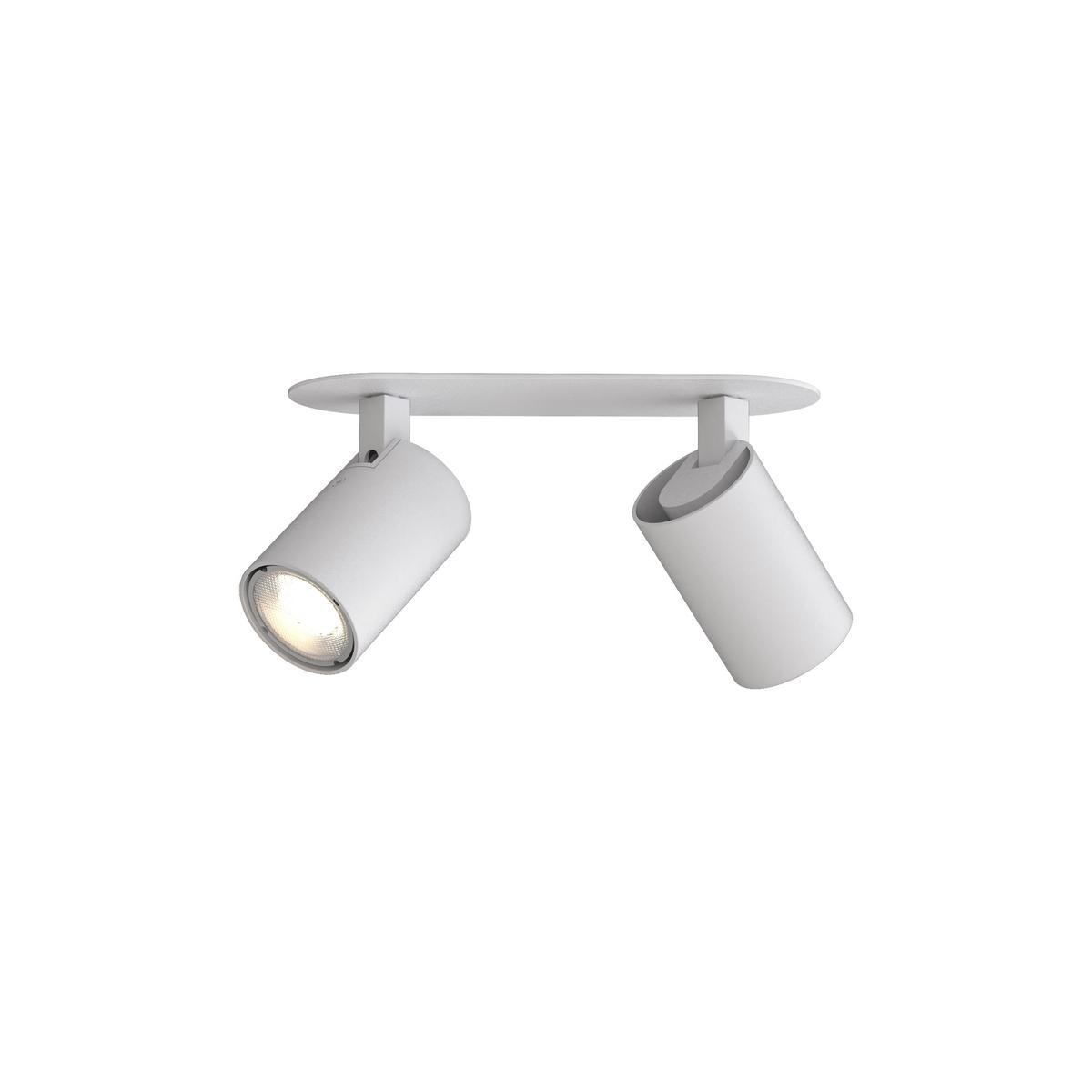 ASCOLI TWIN RECESSED LED adjustable round metal spotlight
