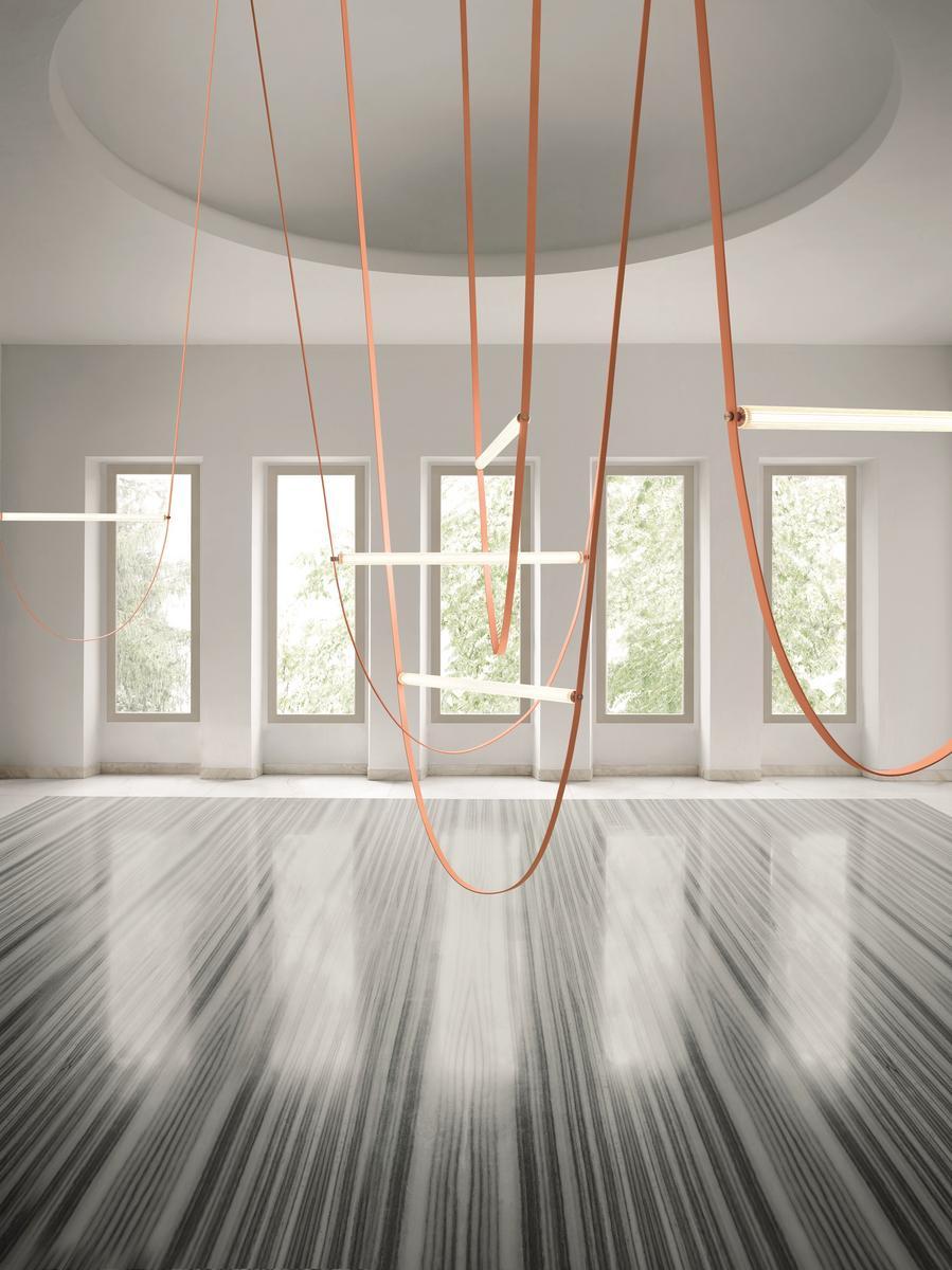 WIRELINE LED rubber and glass pendant lamp