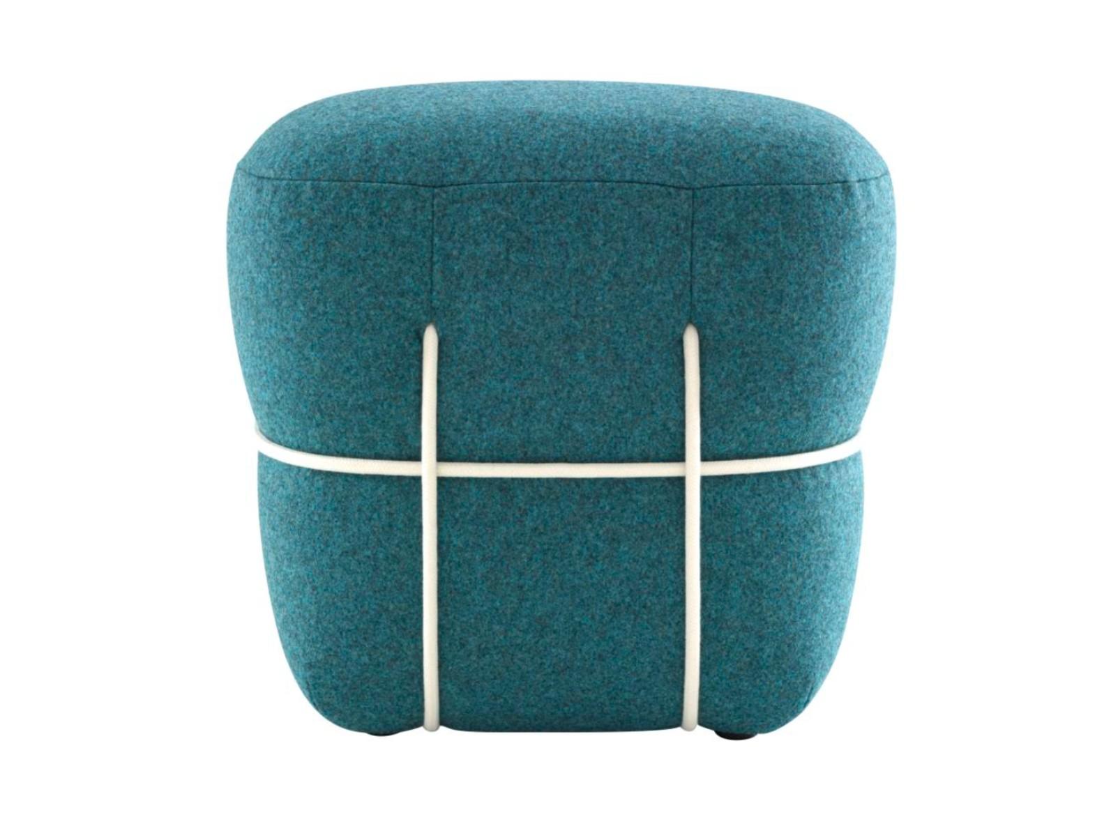 LACE Upholstered rectangular fabric pouf