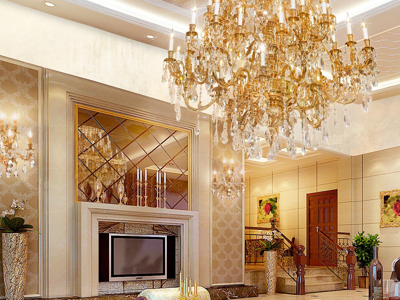 CAESAR 798/A5-SH/G French Gold wall light with pear shape Schoeler crystals