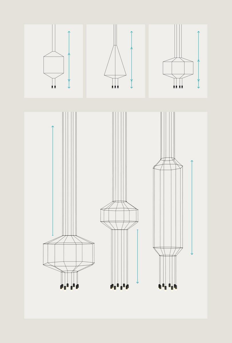 WIREFLOW 8 LED pendant lamp