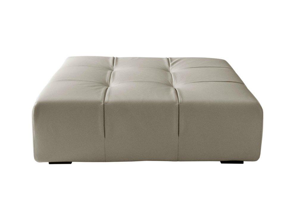 TUFTY TIME LEATHER Square leather pouf